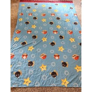 Nintendo Super Mario Brothers Twin‎  Size Flat Sheet Fabric Koopa Troopa Bomb